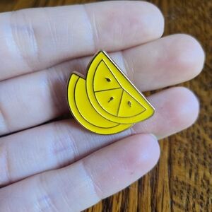 Yellow Lemon Slice Pin